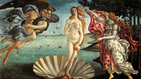 Detail from Botticelli’s Birth of Venus — the Venus persona.
